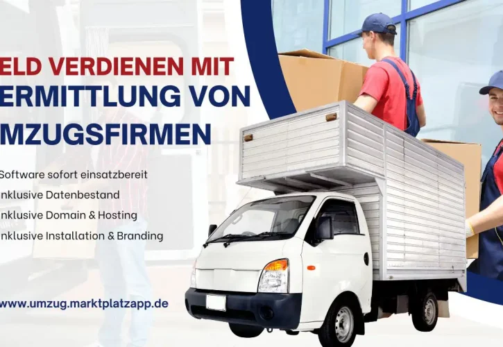 Online-Geschäftsidee: Marktplatz & Vermittlungsportal für Umzugsfirmen, Lagerboxen, Umzüge und Entrümpelungen