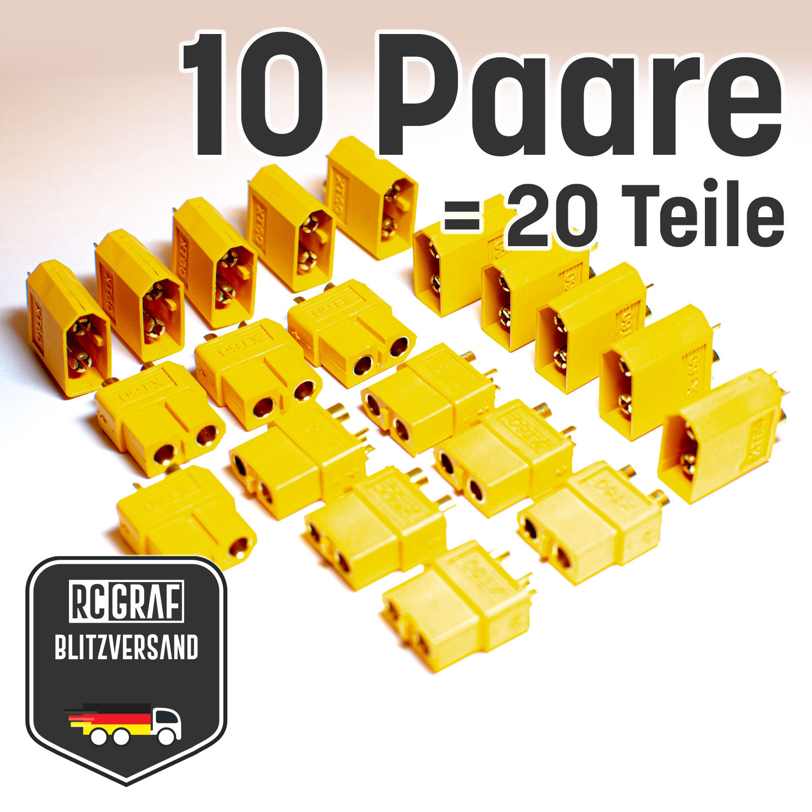 XT60 Premium Stecker und Buchse - Paar(e) , 10 Stueck