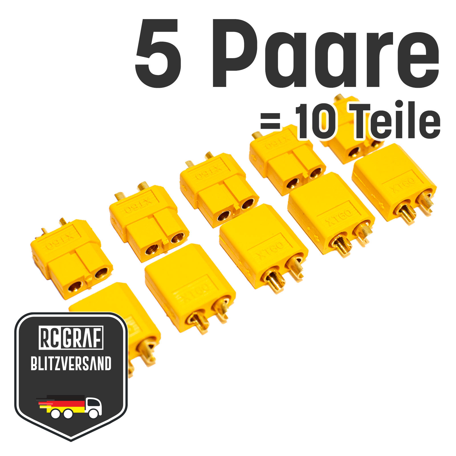 XT60 Premium Stecker und Buchse - Paar(e) , 5 Stueck