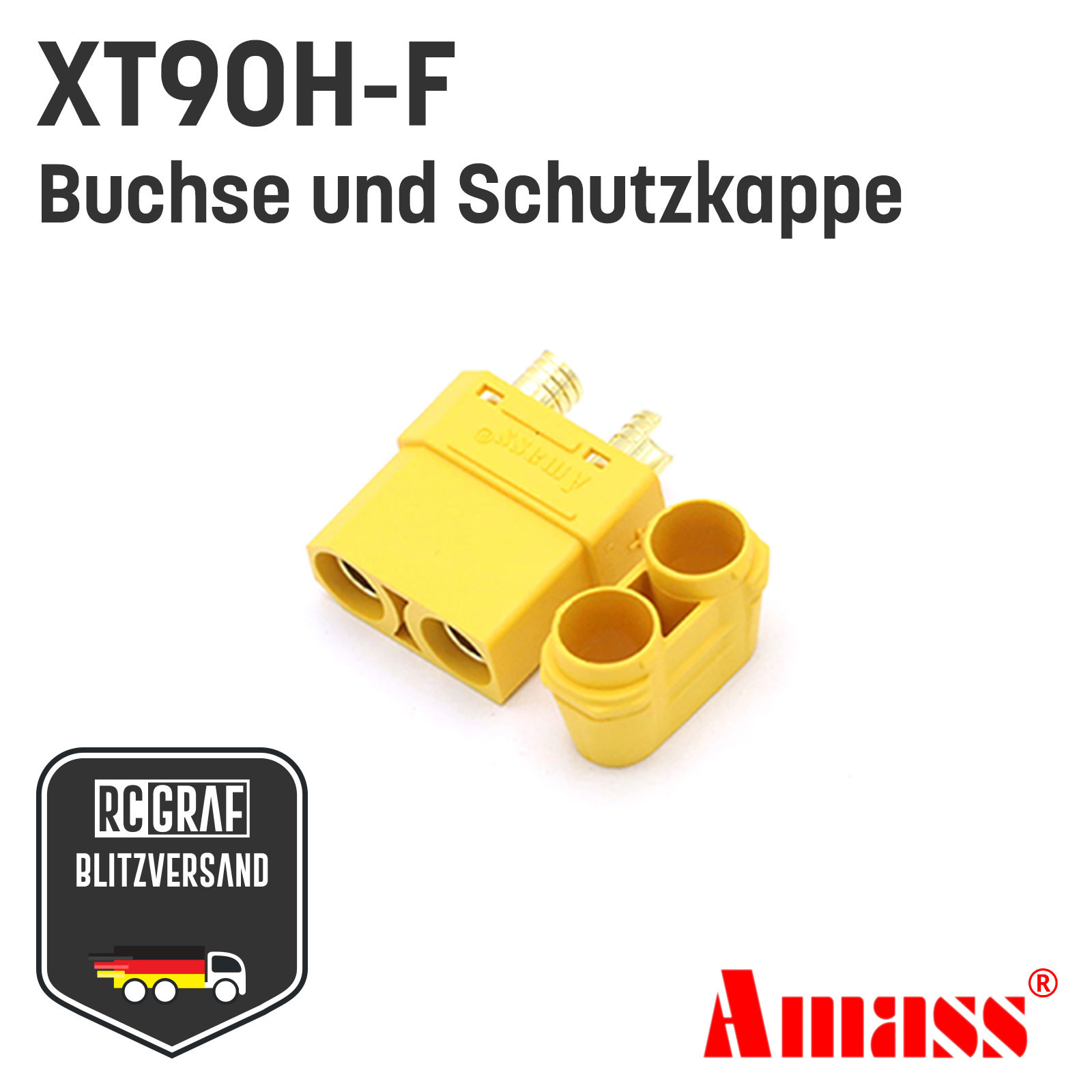 XT90H XT90 Hochstrom Goldstecker Original AmassÂ® - Buchse(n) , 1 Stueck