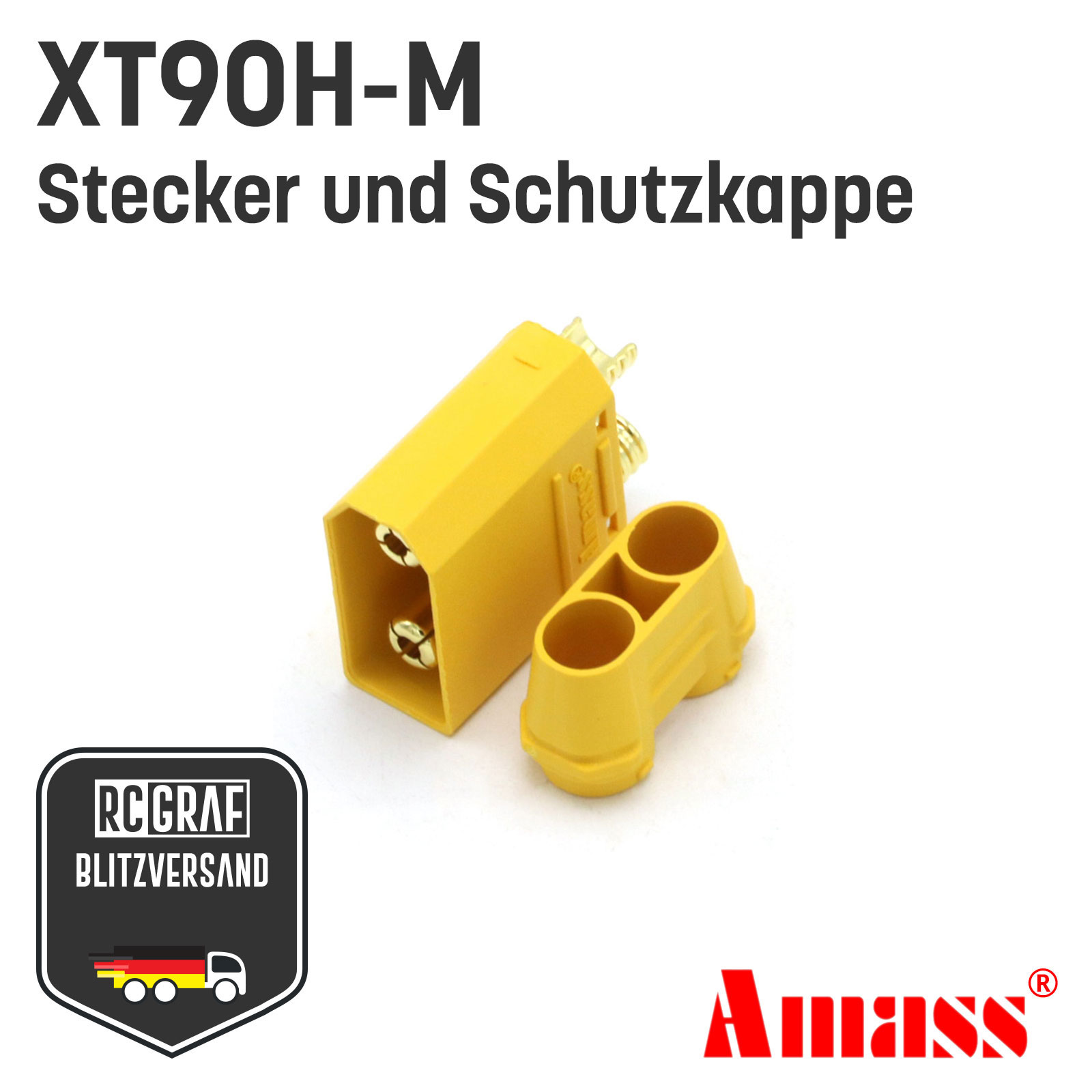 XT90H XT90 Hochstrom Goldstecker Original AmassÂ® - Stecker , 10 Stueck