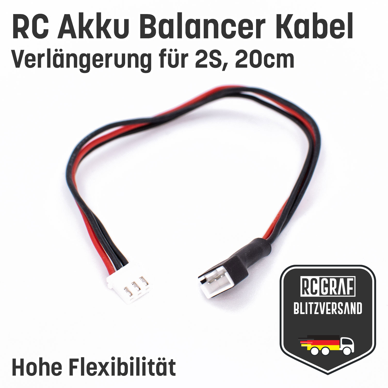 Balancer Kabel Verlaengerung fuer 2S 3S 4S 5S 6S Akku - 2S