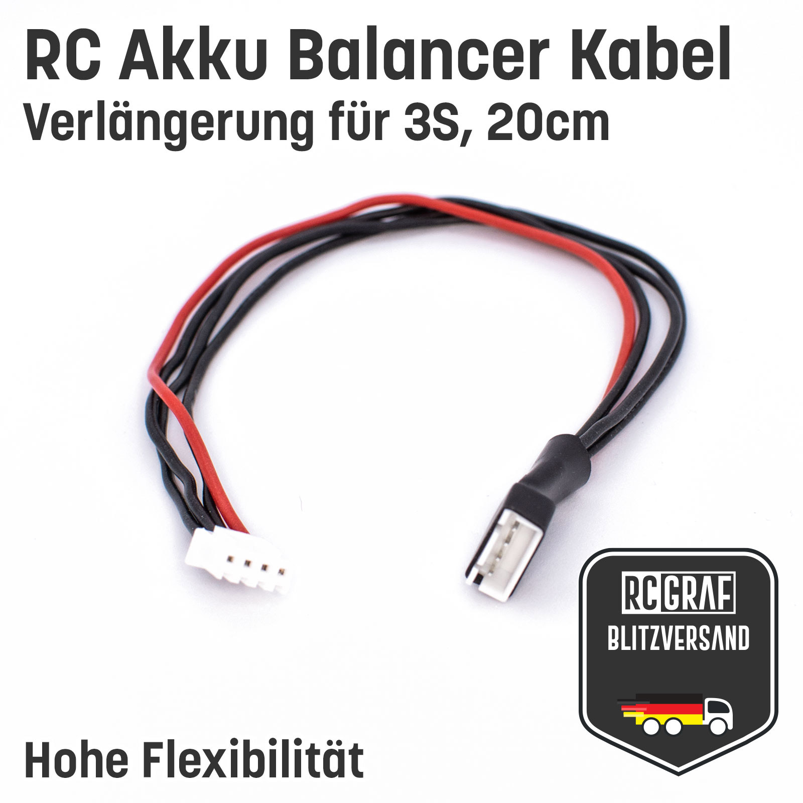 Balancer Kabel Verlaengerung fuer 2S 3S 4S 5S 6S Akku - 3S