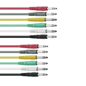 OMNITRONIC Klinkenkabel 6,3 Patchcord stereo 6x0,6m