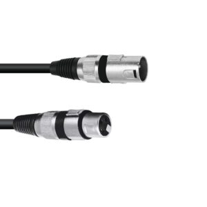 OMNITRONIC XLR Kabel 3pol 0,2m sw