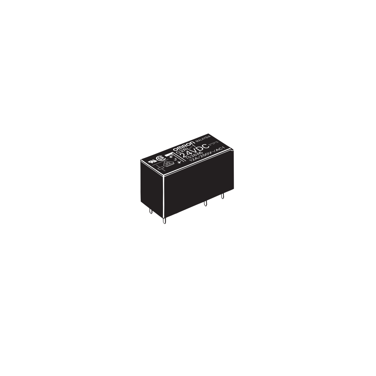 G2RL-1 DC12 - 12 VDC 12A Leistungsrelais 1 Wechsler
