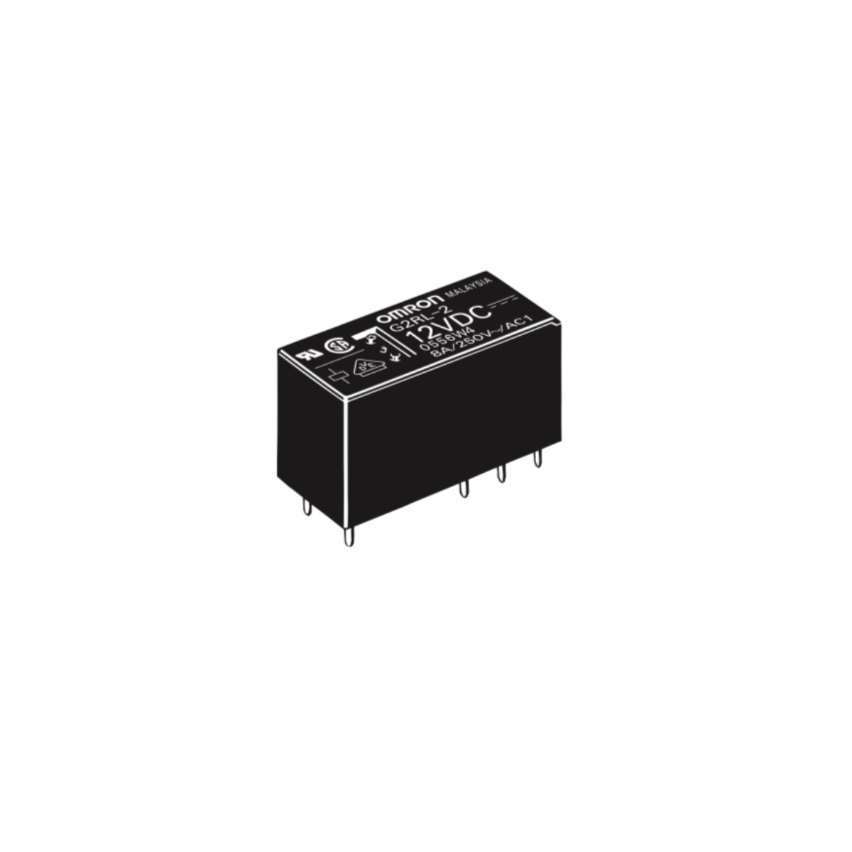 G2RL-24 DC48 - 8A Leistungsrelais 2 Wechsler