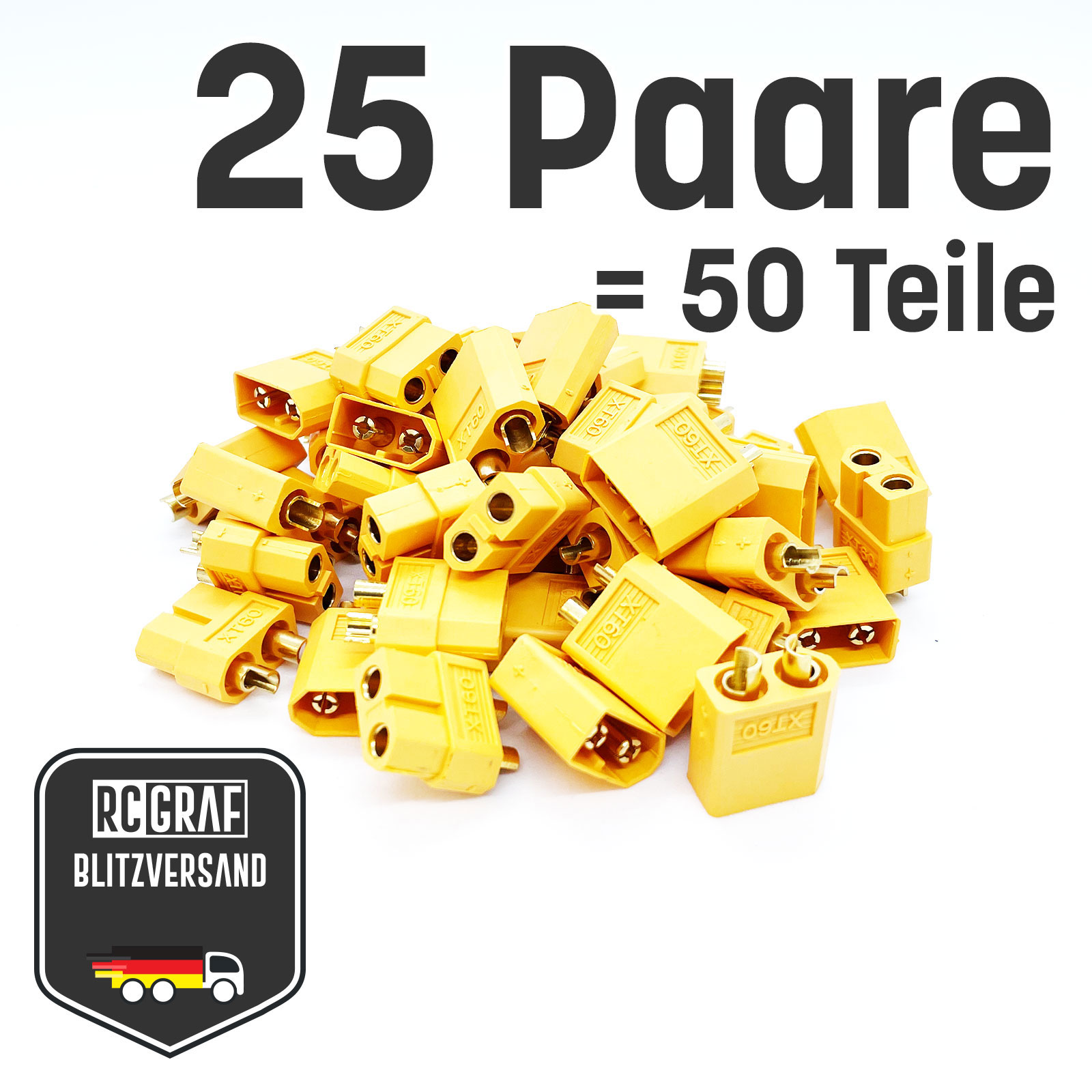 XT60 Premium Stecker und Buchse - Paar(e) , 25 Stueck