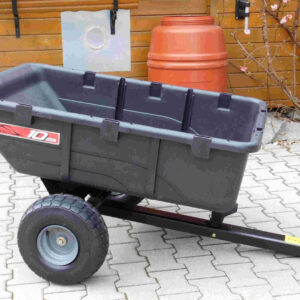 Anhänger PCT10BH mit sehr stabiler Kunststoffwanne für Rasentraktor 295 kg