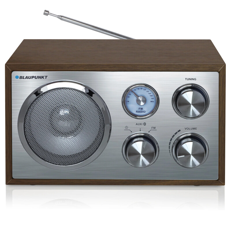 UKW-Radio mit Bluetooth & AUX, RXN 180 WN, Walnuss, Blaupunkt, NEU
