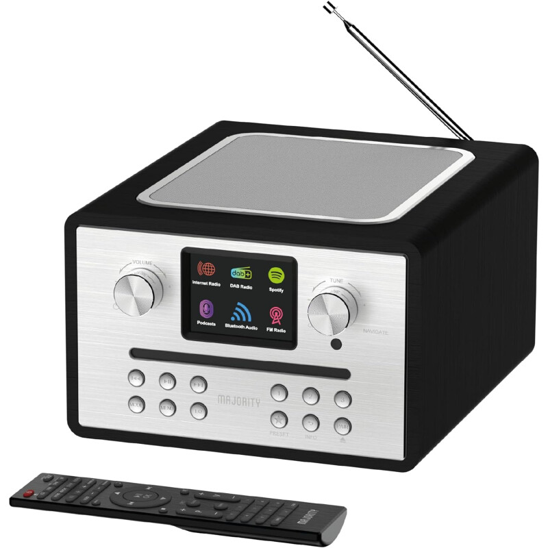 Internetradio mit DAB+, CD, Bluetooth, Homerton 2, Majority, schwarz,NEU