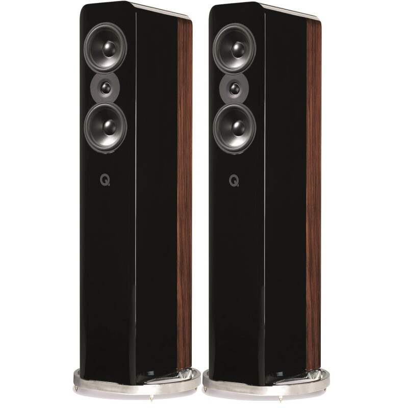 Q Acoustics Concept 500 Stereo Standlautsprecher Paar Schwarz bicolor Hochglanz