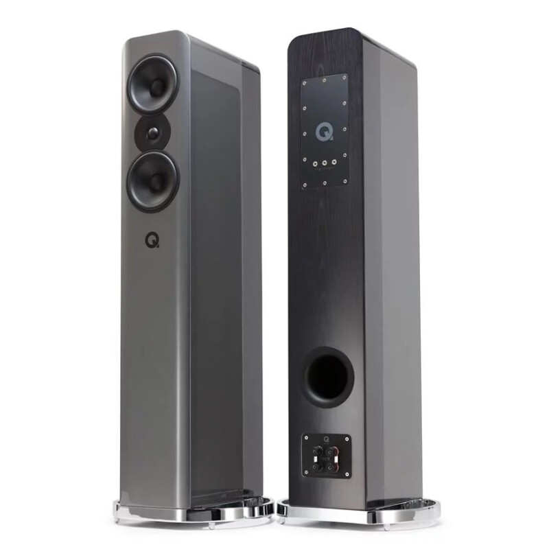 Q Acoustics Concept 500 Stereo Standlautsprecher Paar Silber bicolor Hochglanz