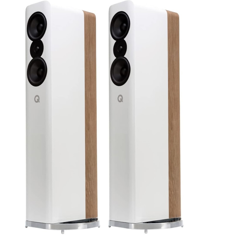 Q Acoustics Concept 500 Stereo Standlautsprecher Paar Weiß bicolor Hochglanz
