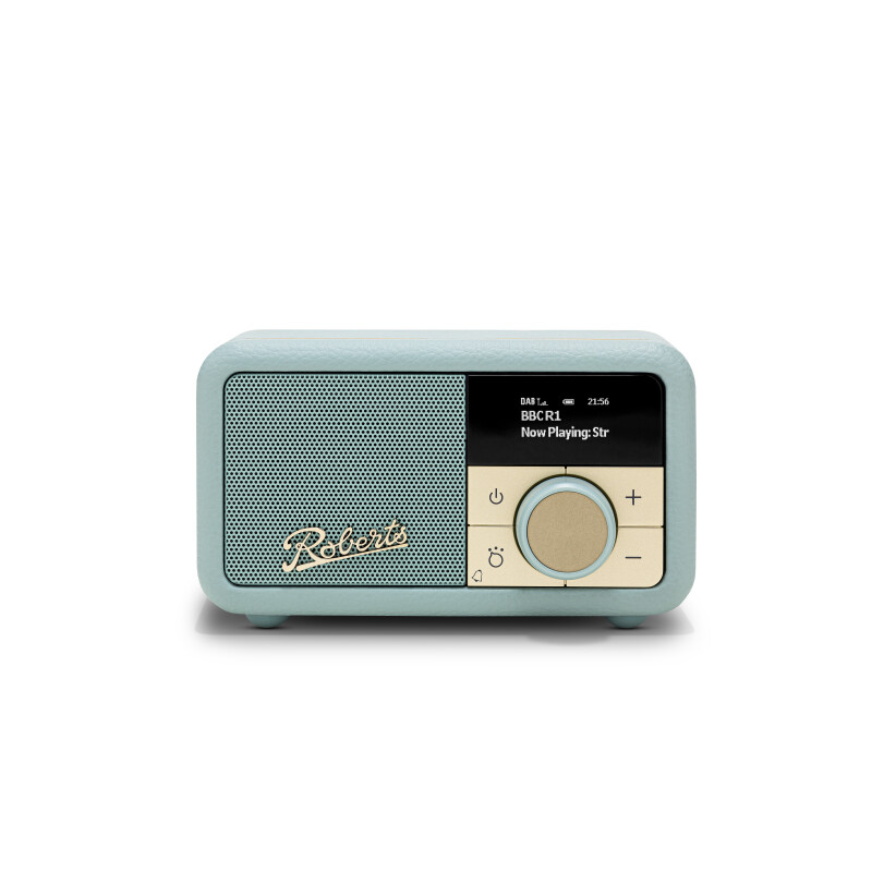 Roberts Revival Petite 2 (Duck Egg / Himmelblau) | Bluetooth DAB+/FM Radio mit Akku, Weckfunktion, Kopfhöreranschluss, Teleskopantenne und USB-C-Ladestecker