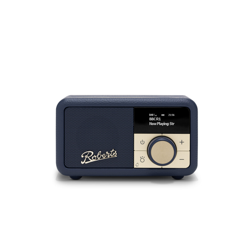 Roberts Revival Petite 2 (Midnight-Blue) | Bluetooth DAB+/FM Radio mit Akku, Weckfunktion, Kopfhöreranschluss, Teleskopantenne und USB-C-Ladestecker