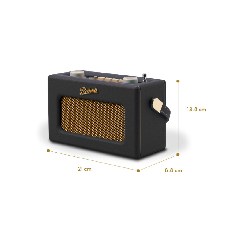 Roberts Radio Revival Uno BT Schwarz | Bluetooth, FM, DAB, DAB+, AUX | Retro Radio