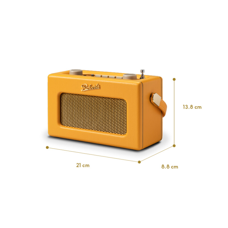 Digitales DAB+ Retro Radio, AUX-In, FM, Gelb, Radio Roberts Revival Uno BT, NEU