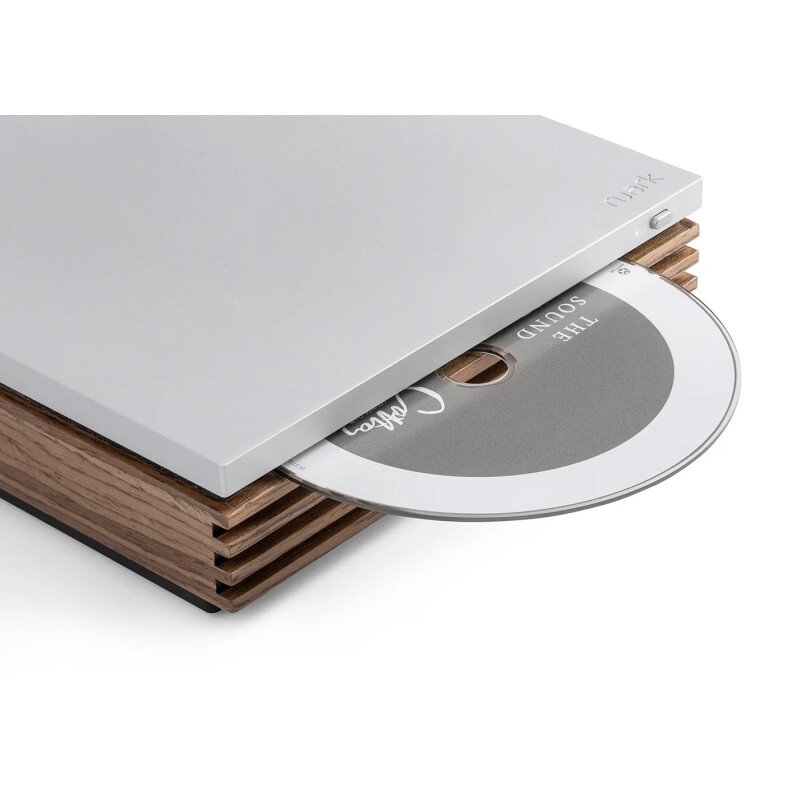 RUARK R-CD100 CD Spieler, CD-DA, CD-R, CD-RW, Slot-Loading, Oberseite aus Aluminium mit Gehäuse aus Fused-Walnussholz, USB-C, NUR in Verbindung mit RUARK nutzbar! NEUWARE