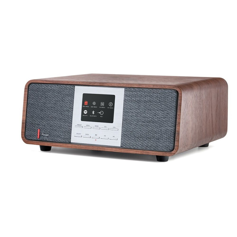 Pinell SUPER SOUND 501 walnuss SmartRadio mit FM, DAB, Internetradio/ WLAN, Spotify-Connect, DAB+, Bluetooth Streaming